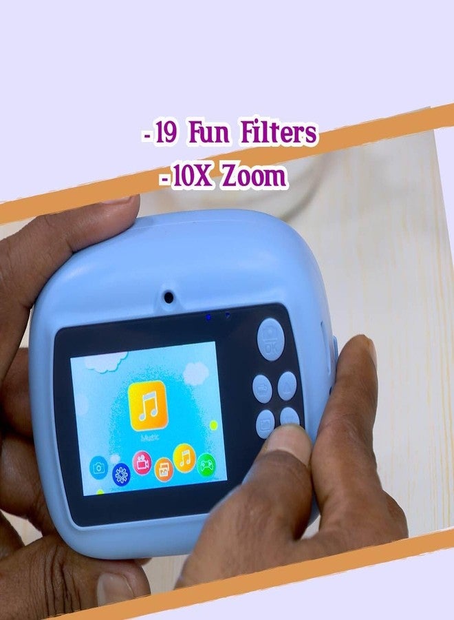 Crazy Sutra Kids Instant Print Camera � 12MP Digital Camera with Thermal Printing, Ink-Free Photo Printing, 2 Rolls & 6 Pens for Boys & Girls (Age 3-12) - Image 5